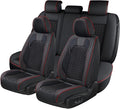Coverado Seat Covers Full Set, Seat Covers for Cars, Car Seat Covers Winter, Breathable Faux Leather Car Seat Protector Car S