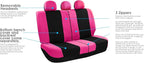FH Group Light & Breezy Cloth Car Seat Covers, 7 Seater Three Row Set- Airbag & Split Ready -Universal for Cars Trucks and SU