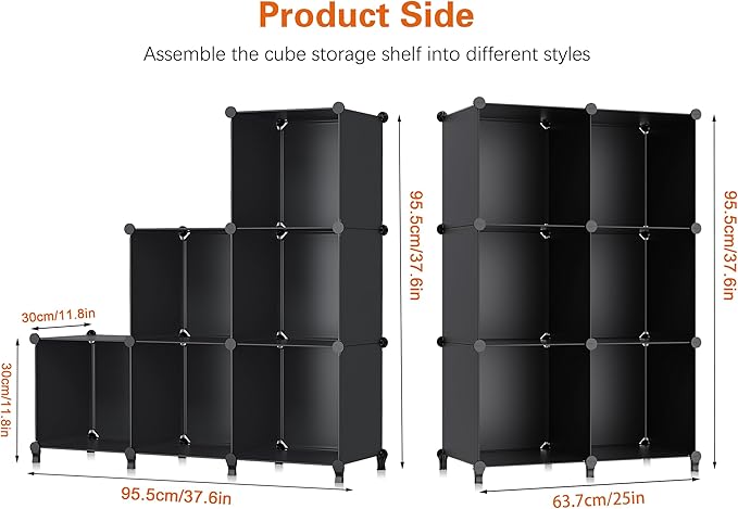 6-Cube Storage Organizer, Closet Organizer Storage Cabinet Shelf Bookcase Bookshelf with Metal Hammer, Storage Cubes Organize