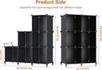 6-Cube Storage Organizer, Closet Organizer Storage Cabinet Shelf Bookcase Bookshelf with Metal Hammer, Storage Cubes Organize