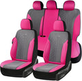 Coverado Car Seat Covers Full Set, Leather Seat Covers, Rose Automotive Protectors 5-Seat, Luxury Universal Fit Seat Covers f