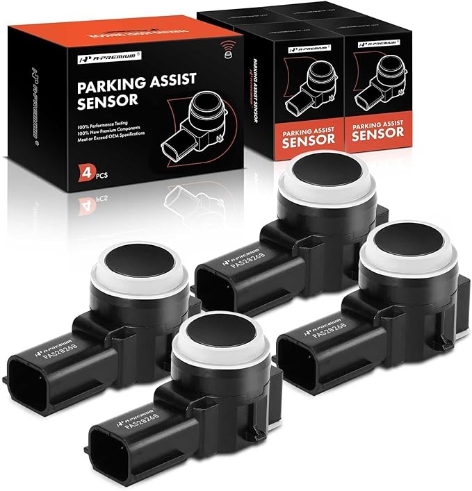 A-Premium 4-PC Reverse Backup Parking Assist Sensor Compatible with Chevy, Cadillac, Buick & GMC Model - Silverado Sierra 150