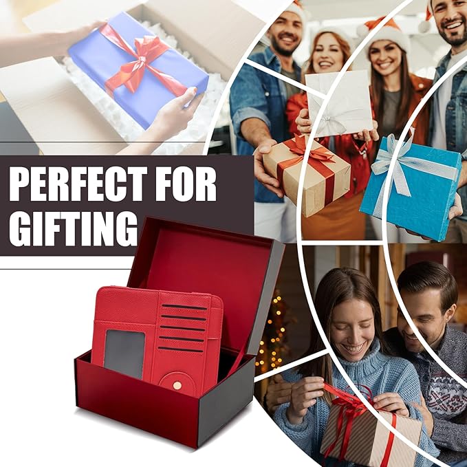 Visor Organizer, Red Sunglass Holder For Car, Sunvisor Organizers with Multiple Pockets and Picture Frame, Essential Car Interior Accessories for Women and Men
