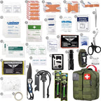 EVERLIT 250 Pieces Survival First Aid Kit IFAK EMT Molle Pouch Survival Kit Outdoor Gear Emergency Kits Trauma Bag for Campin