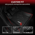 LASFIT Floor Mats for Jeep Grand Cherokee 2013-2015, for Dodge Durango 2013-2015 (Not for 6-seat), All Weather TPE Custom Fit Car Mats Floor Liners 1st & 2nd Row, Black
