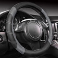 CAR PASS Line Rider Microfiber Leather Sporty Steering Wheel Cover Universal Fits for 95% Truck,SUV,Cars,14.5-15inch Anti-Sli