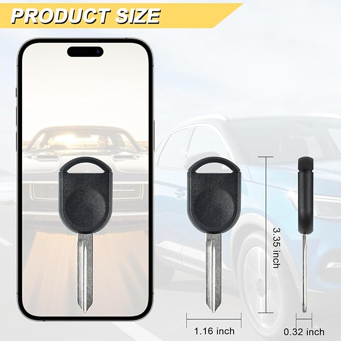 80 BIT Transponder Ignition Car Key, 4D-63 H84 H85 H92 Replacement for Ford F-Series Expedition Escape Explorer Focus Mustang