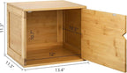 Fasmov Cube Storage Organizer, Bamboo Cube Bookshelf, Stackable Connect Storage Cube Cubby Organizer with Door, Stackable Cub