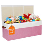 Extra Large Toy Box,150L Foldable Sturdy Toy Storage with Lid,40"x14"x16" Kids Storage Organizer,Toy Chest for Boys&Girls,for