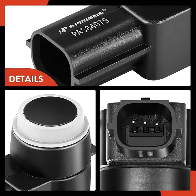 A-Premium 4-PC Reverse Backup Parking Aid Assist Sensor Compatible with Chevy, GMC, Buick, Cadillac & Saturn Models - Silvera