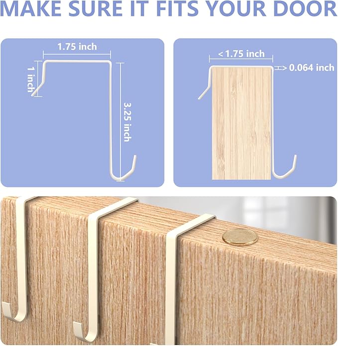 FENTEC 2 Pack Over the Door Shoe Organizer, Hanging Shoe Organizer, 28 Large Deep Pockets Door Shoe Rack with 6 Hooks Shoe Or