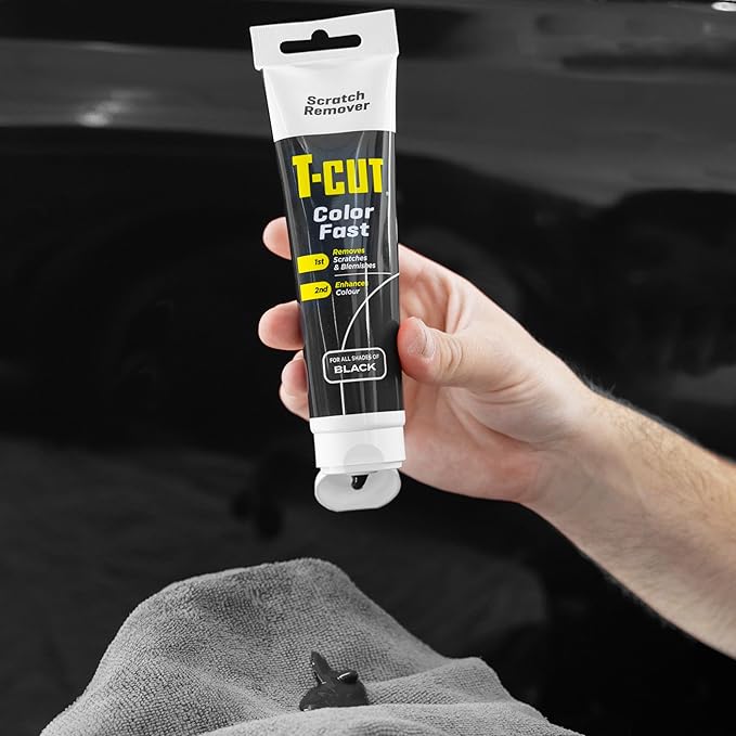 T-Cut Color Fast Scratch Remover Black 5.3 oz – Restores & Repairs Scratches on Black Car Paint, Removes Oxidation & Enhances Shine