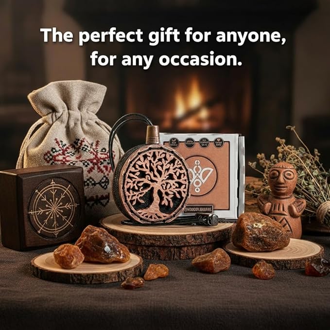Wood Car Air Freshener — Tree Of Life Handmade Unscented DIY Essential Oil Hanging Diffuser with Felt Insert — Add Your Own O