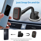 APPS2Car Magnetic Car Phone Holder Mount [6 Strong Magnets], Cell Phone Holder Car [Suction Cup], Phone Car Holder Mount [Windshield Dashboard] fit for Most Smartphones