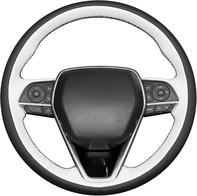 MEWANT Hand Sewn 3D Style Steering Wheel Cover for Toyota Camry 2018-2019/Toyota Avalon 2019/Toyota Corolla 2019-2020/Toyota RAV4 2019 Steering Wheel Accessories