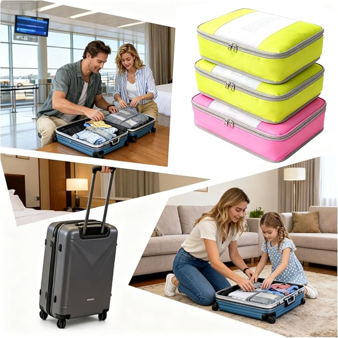 Packing Cubes for Travel - Luggage Organizer Bags for 24" Suitcase Clothes Accessories Storage Travel Organizer Cubes for Lug