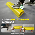 ROBLOCK 22" Parking Stopper for Home Garage & Outside, Heavy Duty Garage Stoppers for Protecting Your Vehicle, Parking Aids for New Drivers, Wheel Stops for Cars, Vans, Trailer, 2 Packs, Yellow