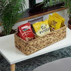Water Hyacinth Basket for Toilet Paper, Wicker Baskets for Storage Bathroom Counter, Storage Basket With 3 Compartments, Rest