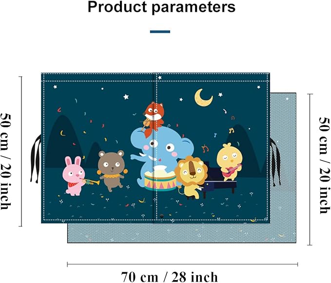 Car Sun Shade for Baby - EOHMAK Car Side Window Sun Shade Cover Upgrade Double Opening Car Interior Curtain Sun Blocker Blind (Party, 2 Pack)