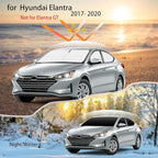KMF 6pcs Thicken Sun Shades Custom for Hyundai Elantra Sedan 2017-2020 Accessories,Full Car Window Covers Sunshade for Windshield Side Rear, UV Blocking and Blackout Privacy Camping Outdoor