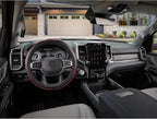 West Llama Customized Auto Car Steering Wheel Cover for Dodge RAM 1500 2500 3500, 15.5-16 inch (Black+Red Line-Large Size)
