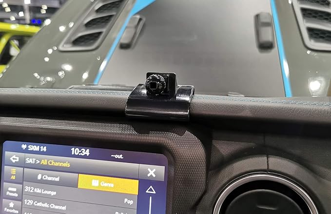 iJDMTOY Dashboard Direct Clip-On Mount Phone Gravity Holder Compatible with Jeep 2018-up Wrangler JL, 2020-up Gladiator JT (Won't Occupy Air Vent Opening)