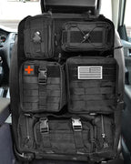 Tactical Seat Back Organizer, Molle Seat Back Organizer Panel With 5 Detachable Multi-Purpose Molle Pouch Fits Car Truck SUV Ford Jeep