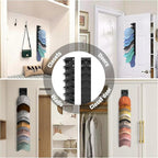 Hat Hook for Wall, 2 Pack Hat Organizer Hold up to 20 Hats, Hat Rack for Wall with Strong Adhesive, Hat Rack for Door Closet,