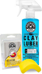 Chemical Guys Clay Bar and Luber Synthetic Lubricant Kit - Light/Medium Duty OG Clay Bar for Removing embedded dirt from Paint, Glass, and Metal, Essential Detailing Accessory - 2 Items