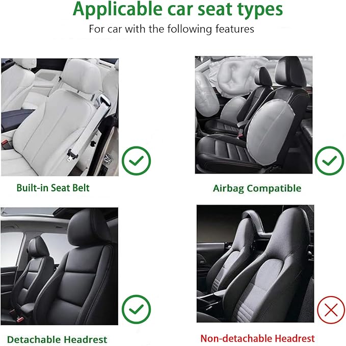 Cute Car Seat Covers Full Set, Universal Fit for Most Cars SUV Pick-up Truck Sedan, Fit for Tesla, Car Accessories for Women 