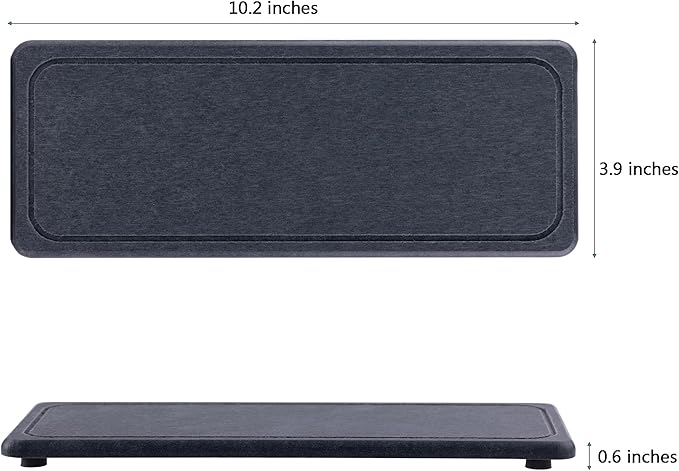 NiuYichee 2 Pcs Water Absorbing Stone Trays, Kitchen/Bathroom Sink Soap Dish, Diatomite Tray Used for Hand Soap & Cosmetic Bo