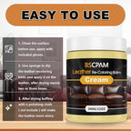Cream White Leather Recoloring Balm, 12oz Leather Color Restorer for Couches, Leather Repair Kit for Furniture, Leather Dye f
