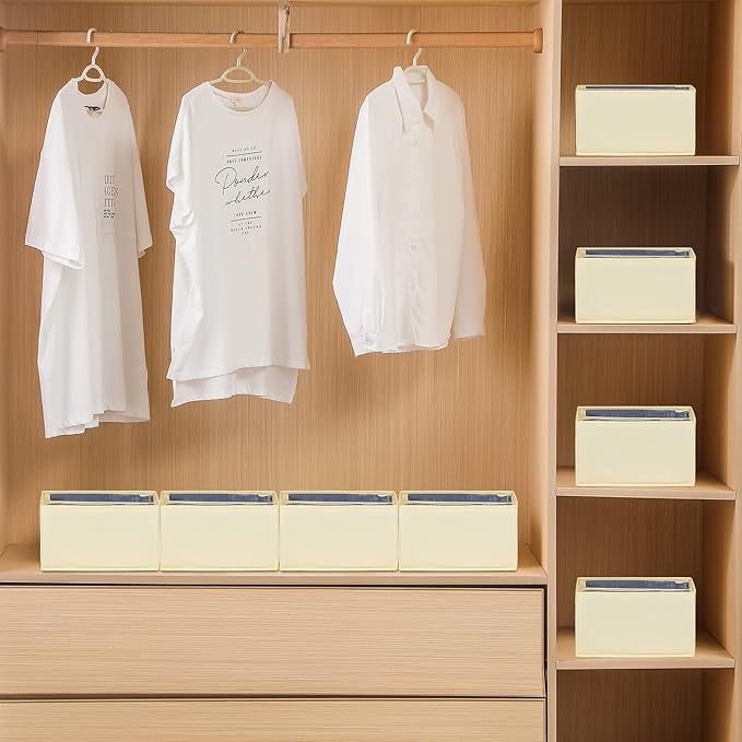 Jeans Drawer Organizers for Clothing, 5 Compartment Wardrobe Storage Box, Washable Clothes Organizer for Folded Clothes, Jean