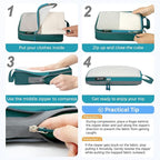 BAGAIL 6 Set Ultralight Compression Packing Cubes Packing Organizer for Travel Accessories Luggage Suitcase Backpack