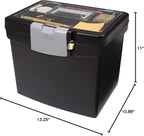 Storex File Storage Box Translucent Storage Lid, Black 1-Pack (61504F01C)