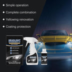 Headlight Cleaner, Headlight Restoration Kit, Automotive Headlamp Restoration Fluid Kit, Q4 Headlight Restoration, for All Ve