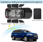 Front Side Half Window Shade Foldable Custom Fit for Audi Q7 2011-2015 Car Window Shades for Side Window Sun Shade UV Protection Heat Insulation for Camping Sleeping 6PCS