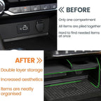 Compatible with Nissan Sentra Center Console Organizer 2020-2025 [2PACK Not Fit S Trim], for 2024 2025 Nissan Sentra SV/SR Center Console Divider 2020-2025 Sentra Center Console Insert Tray