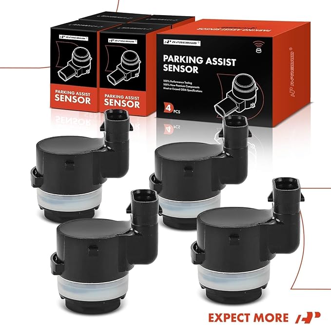 A-Premium 4-PC Reverse Backup Parking Assist Sensor Compatible with Select Ram, Jeep & Dodge Models - 1500/2500/3500 2019-202