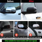 Car Door Rear View Mirror Cap Trim Cover Compatible with Toyota Tundra/Sequoia 2022-2025 Outside Side Rearview Mirror Protector Decoration ABS Accessories, Only Fit With Turn Signal Lights Version
