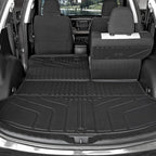 Floor Mats for Toyota RAV4 Gas 2013-2018, All Weather Floor Mats Trunk Cargo Liner with Backrest Protectors and Door Sill Guards Accessories, Full Coverage Set