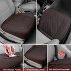 1 Pack Leather Front Car Seat Cover Bottom Car Seat, Anti-Slip and Full Wrap Driver Car Seat Protectors, Luxury Waterproof Bo