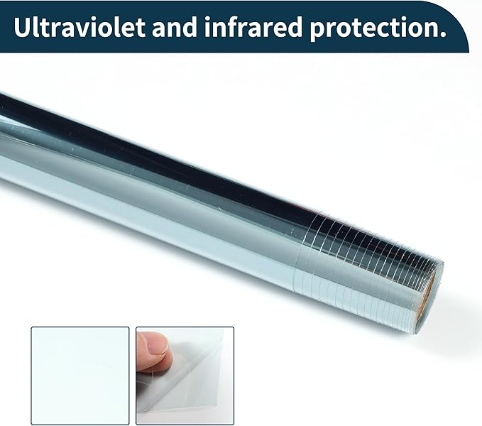 Carbon 2 PLY Car Window Tint Film VLT 78% IRR 15% UVR 40% Light Blue 14.76 ft x 29.92 Inch Privacy Film 2mil PET 1 Pc