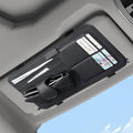 Sun Visor Organizer for Lincoln Navigator 2010-2025 Multifunctional PU Leather Organizer with Sunglasses Holder Pocket Car Interior Accessories, Black Style