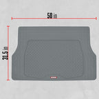 Motor Trend FlexTough™ Heavy Duty Gray Rubber Car Floor Mats All Weather & Cargo Liner for SUV Full Set - Universal Trim to Fit Automotive Floor Mat & Trunk Mats for Cars Interior Accessories