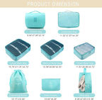 Packing Cubes, 8 Pcs Travel Packing Organizers for Suitcases, Large Capacity Travel Luggage Organizers Set includes 8 Storage