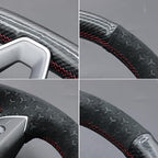 MEWANT DIY Stitching Steering Wheel Cover Wrap for Tesla Model 3 Highland 2023-2025/Model Y 2025 Highland for Tesla Model 3/Model Y Accessories