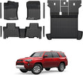 Floor Mats for Toyota 4Runner 2013-2024, All Weather Floor Mats Trunk Cargo Liner with Backrest Protectors Accessories and Door Sill Guards Accessories, Full Coverage Set (Only Fit 5 Seats)