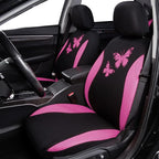 Flying Banner Butterfly car seat Covers ful Set Fashion Universal Lady Woman Female Rear Bench Split Colorized (Full Set, Pin