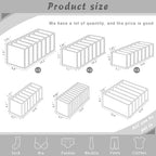 ULENDIS 9 Pack Wardrobe Clothes Organizer for Drawers, Foldable Clothes Drawer Mesh Separation Box, Drawer Dividers for Cloth